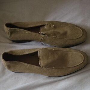 Zara Men's Beige Loafers Faux Suede